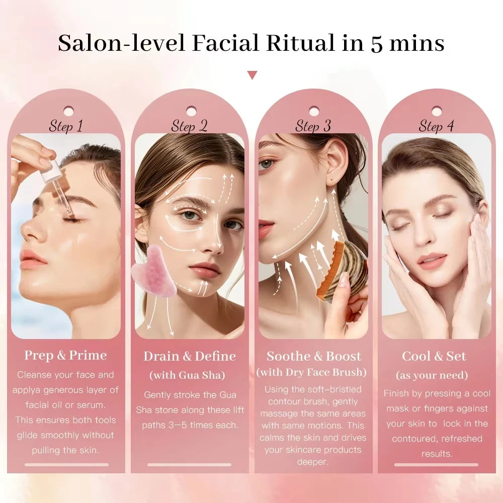 Lymphatic Drainage Facial Massage Tool Set